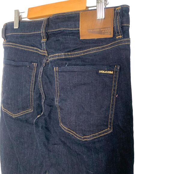 Volcom Vorta Slim Straight Fit Denim Dark Wash Blue Jeans Stretch Men's Size 28 - Picture 5 of 8
